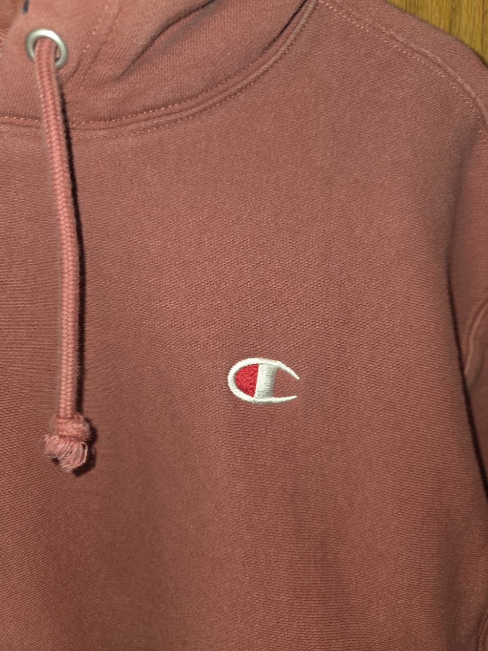 Champion Dusty Rose Pullover Hoodie with Logo - Picture 2 of 6